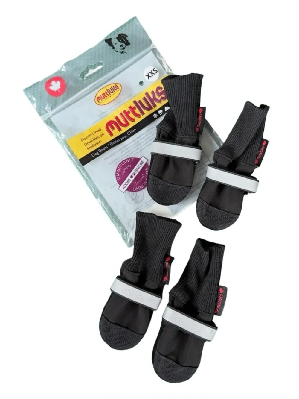 Muttluks Waterproof Fleece Lined Dog Boots XXS Set of 4 – NEW